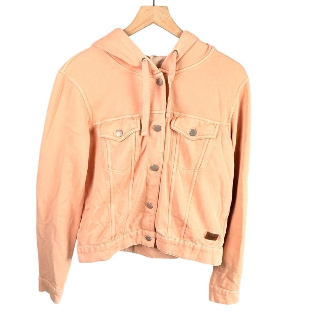 Roxy Peachy Orange Knit Hooded Jacket